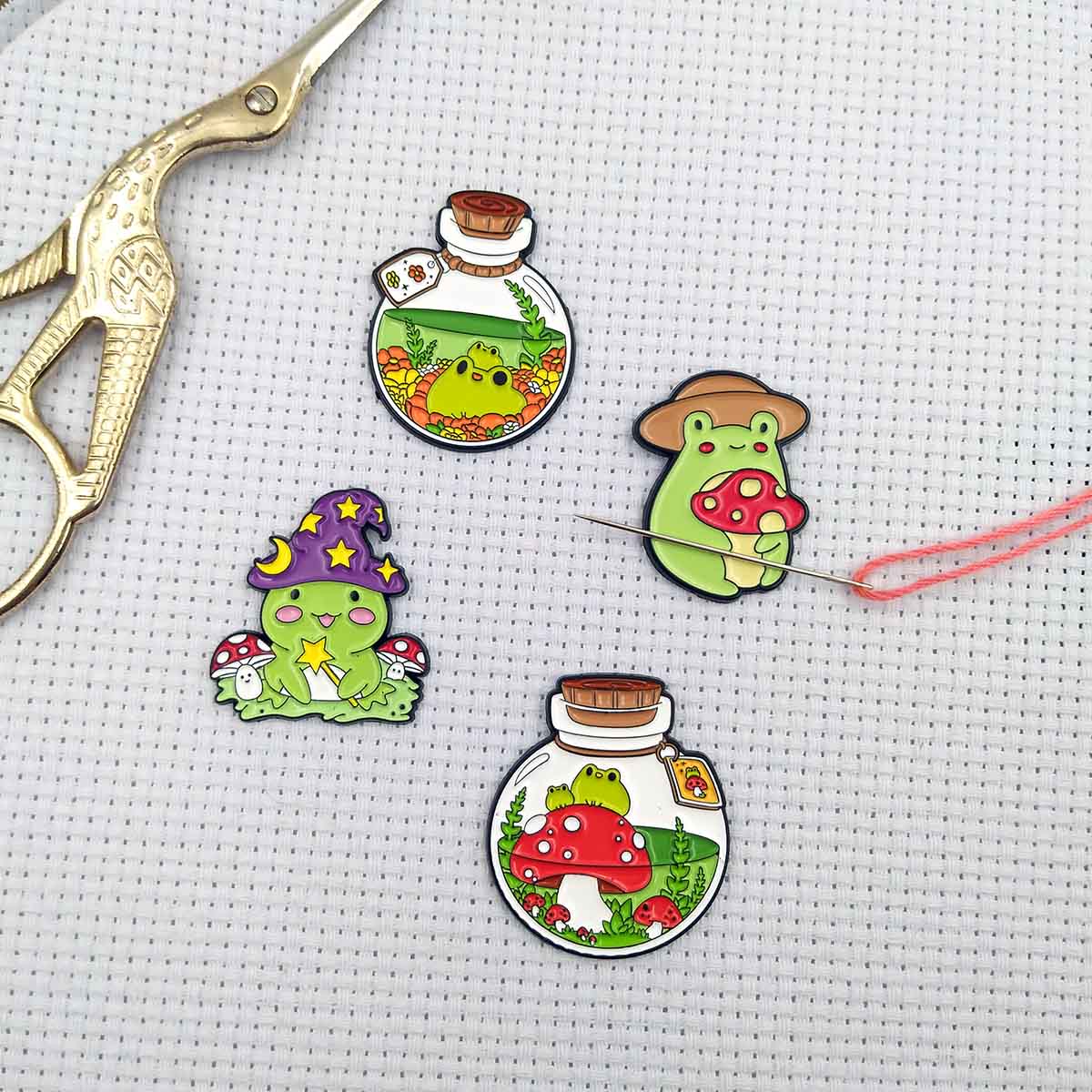Needle Minder Magnet - Frog Needle Minder for Embroidery, Cute