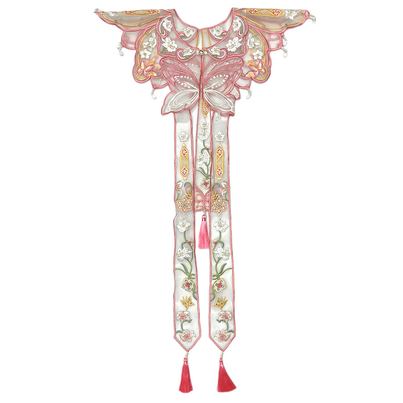 Embroidery Origin - Chinese Hanfu Yunjian Shoulder Collar Butterfly