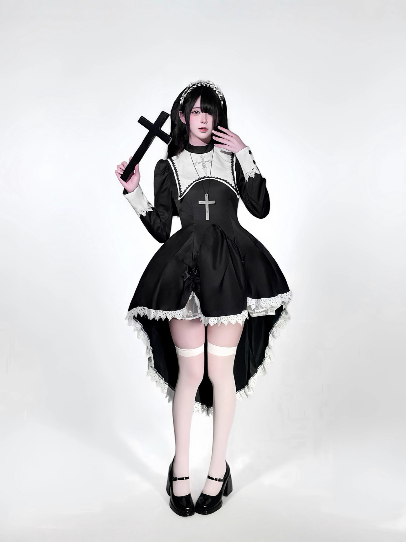 Embroidery Kit - Gothic style dark embroidery cross Halloween