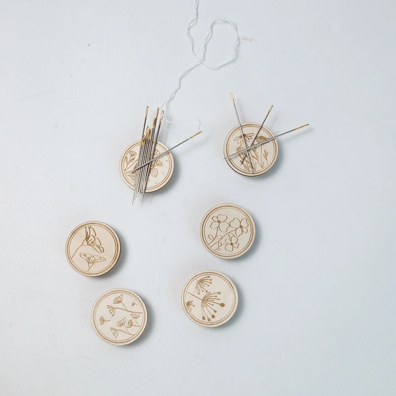 2Pcs Cross Stitch Wood Needle  - Needle Minder Magnet review and price