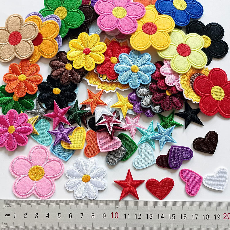 2-10Pcs Flower Iron on Patches - Embroidery Letter M review and price