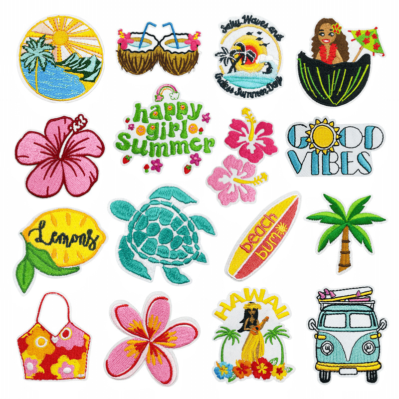 Summer Hot Hawaii Beach Flower - Embroidery Letter M review and price