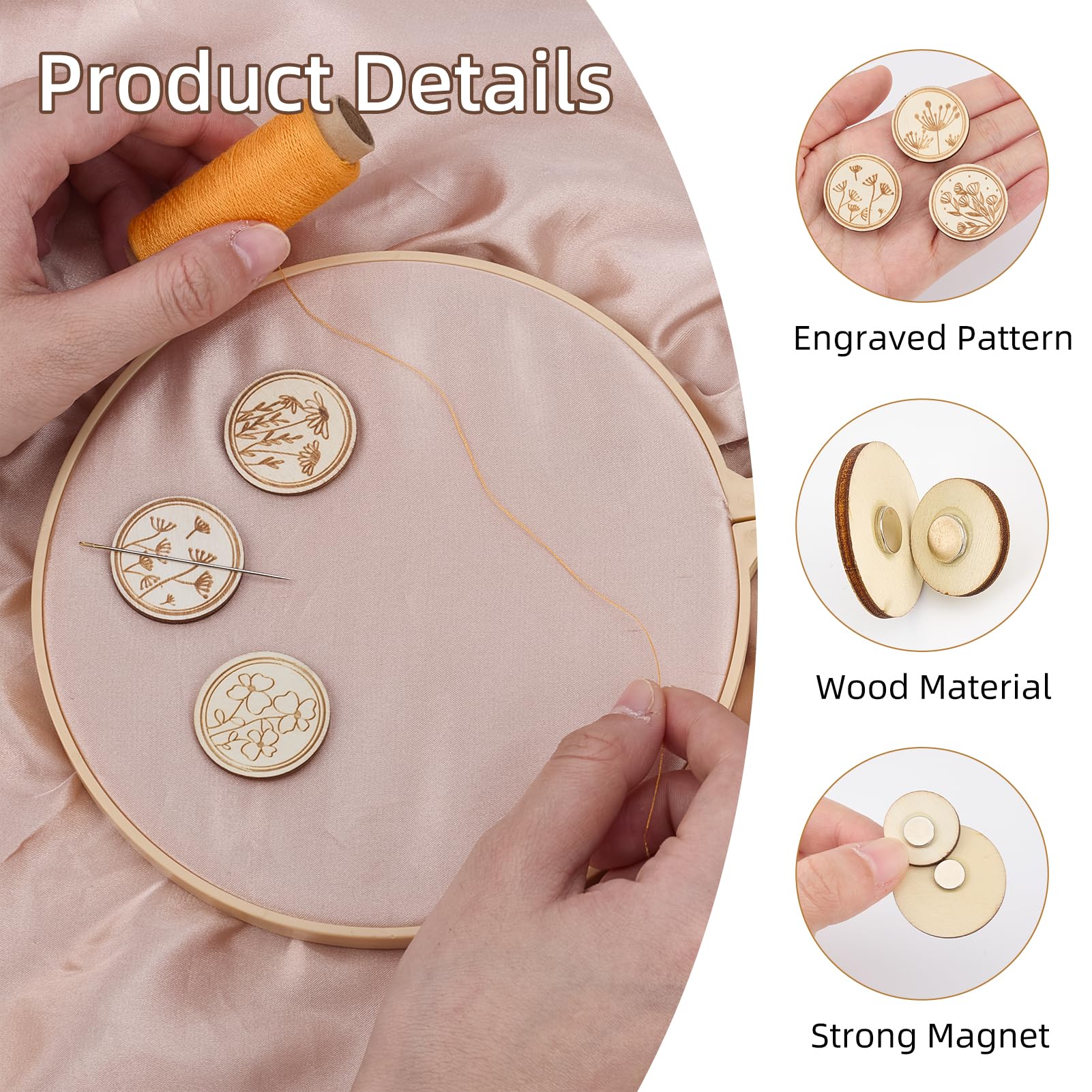 2pcs/set Round Magnetic Needle - Needle Minder Magnet review and price