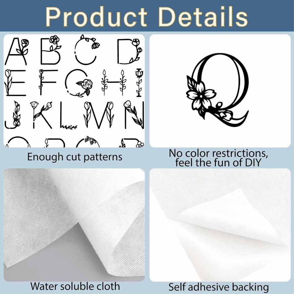 Letter A-Z Water Soluble Embro - Embroidery Kit review and price