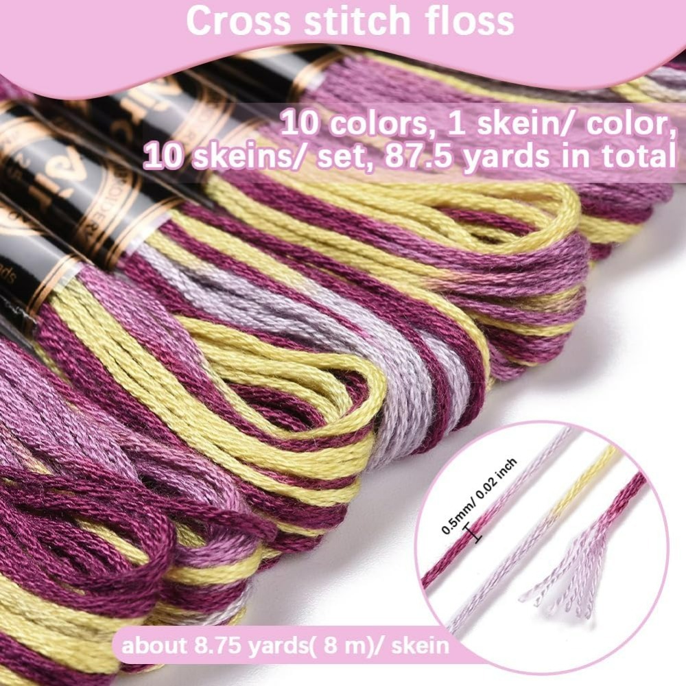 6 Strands Purple Variegated Em - Embroidery Kit review and price