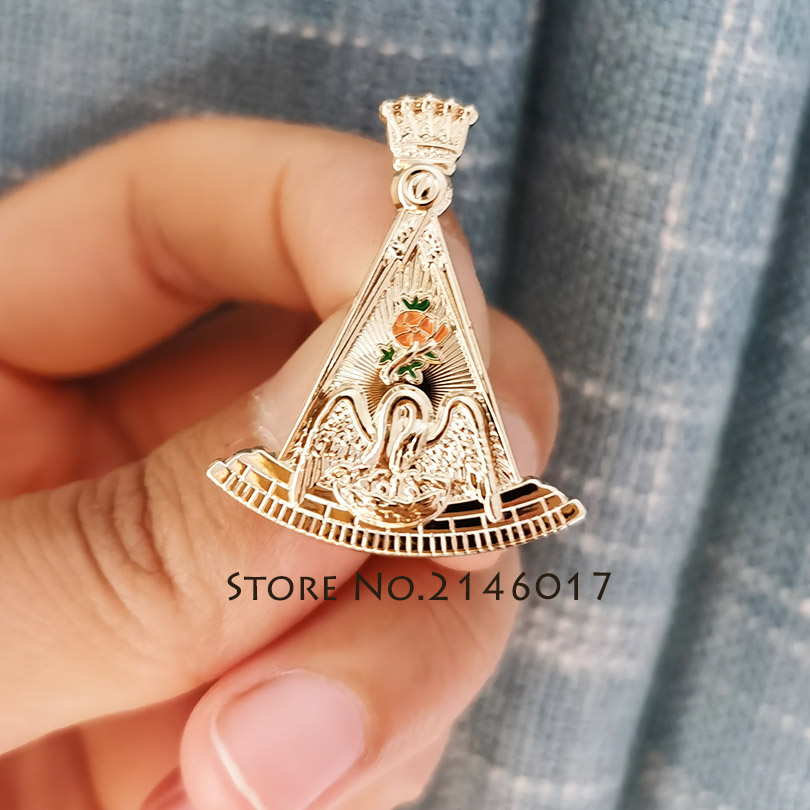 Masonic Swan Lapel Pin 18 Degr - Embroidery Icon review and price