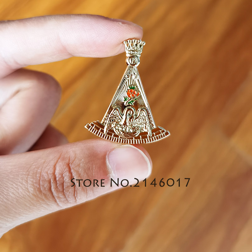 Masonic Swan Lapel Pin 18 Degr - Embroidery Icon review and price