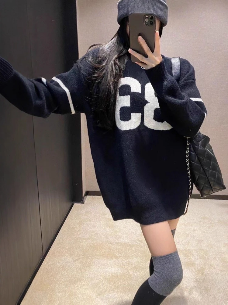 Y2K Vintage Knitted Sweater Wo - Embroidery Origin review and price