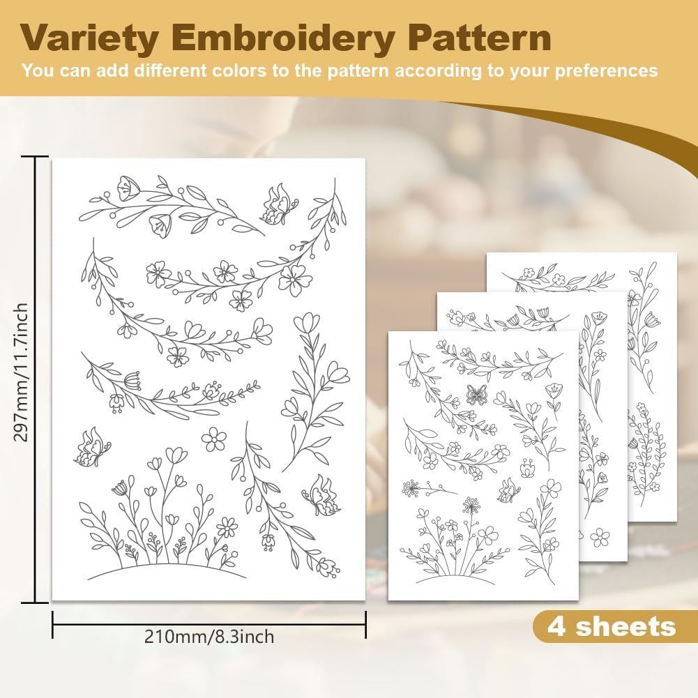 Water Soluble Embroidery Stabi - Embroidery Flower Pattern review and price