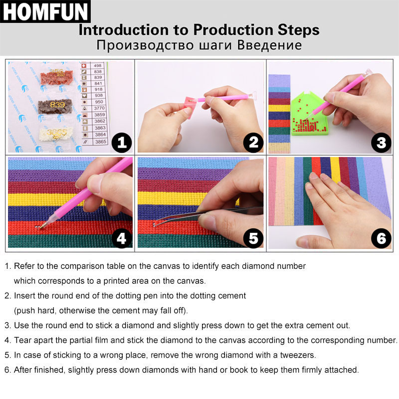 HOMFUN AB Full Diamond Embroid - Embroidery X Pattern review and price