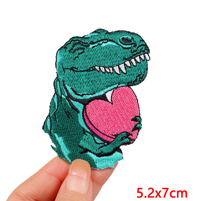 Cute Animals Dinosaur Patch Ir - Embroidery Letter M review and price