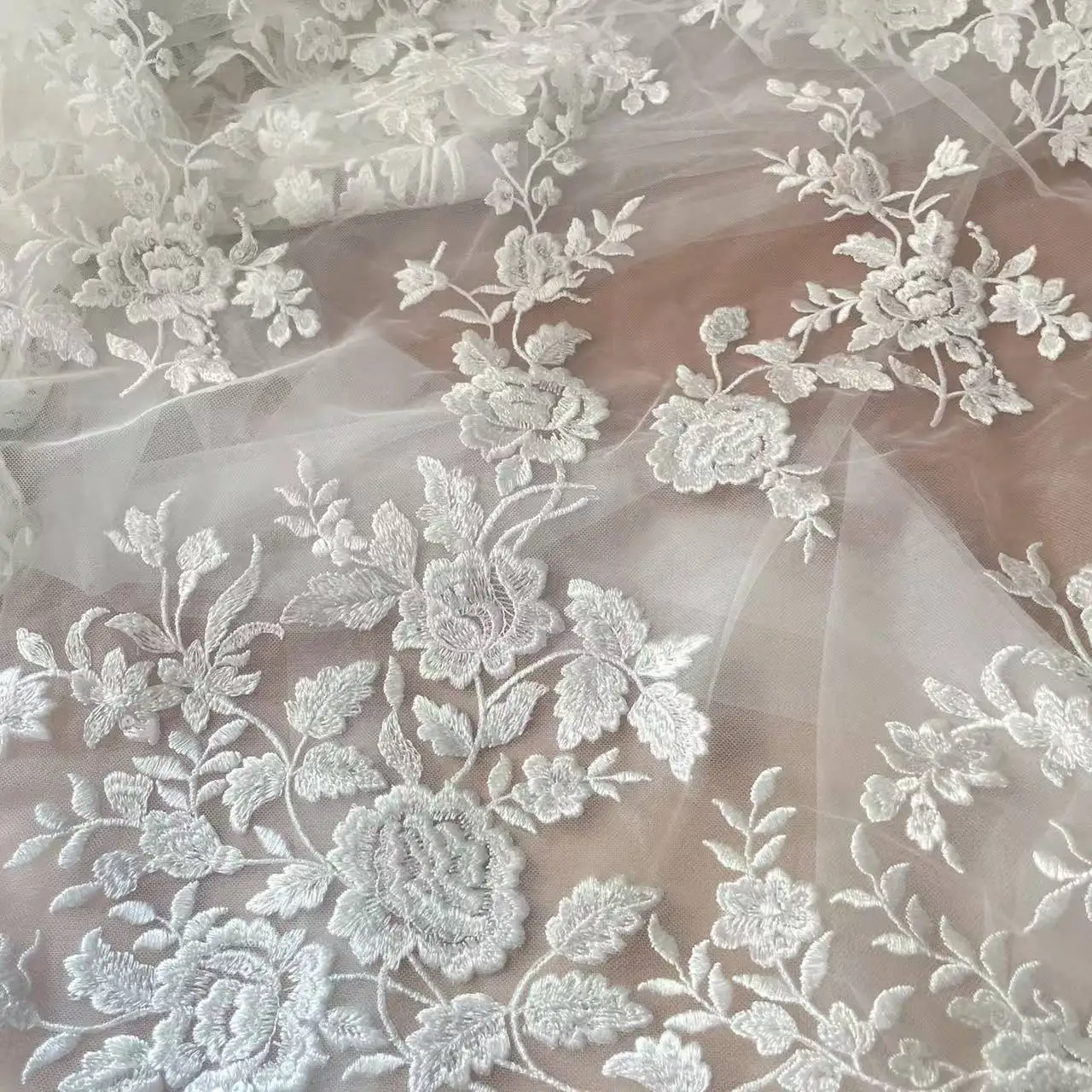 French Embroidered Lace Fabric - Embroidery Flower Pattern review and price