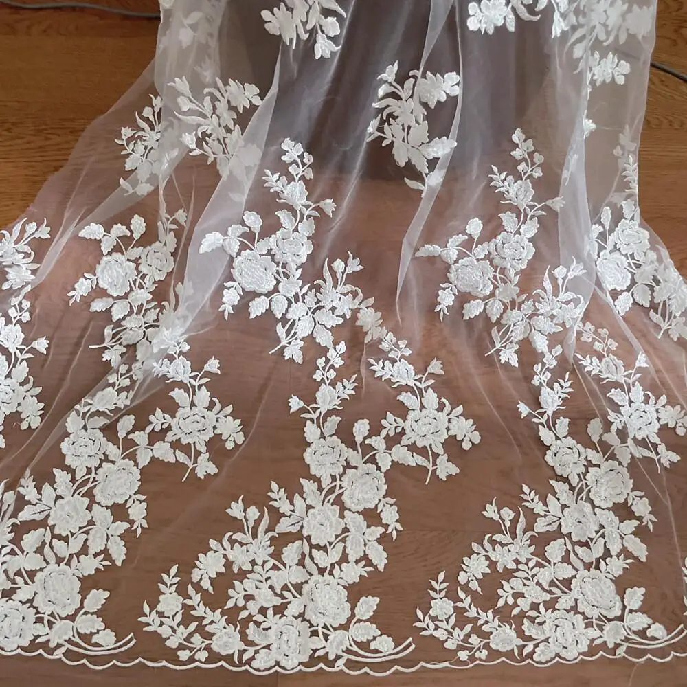 French Embroidered Lace Fabric - Embroidery Flower Pattern review and price