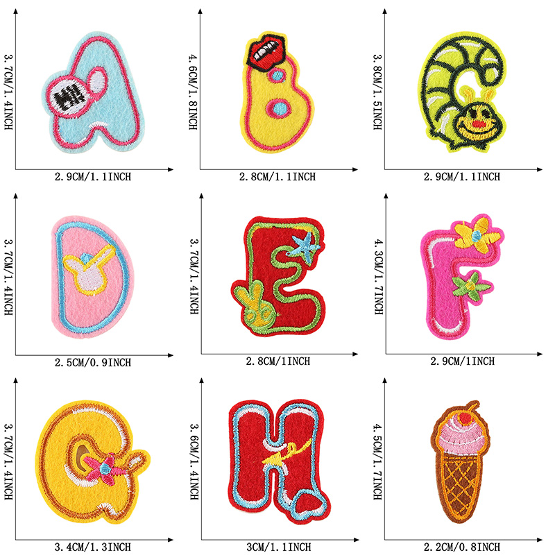 26pcs/Bulk Sets Letter Patch A - Embroidery Letter M review and price