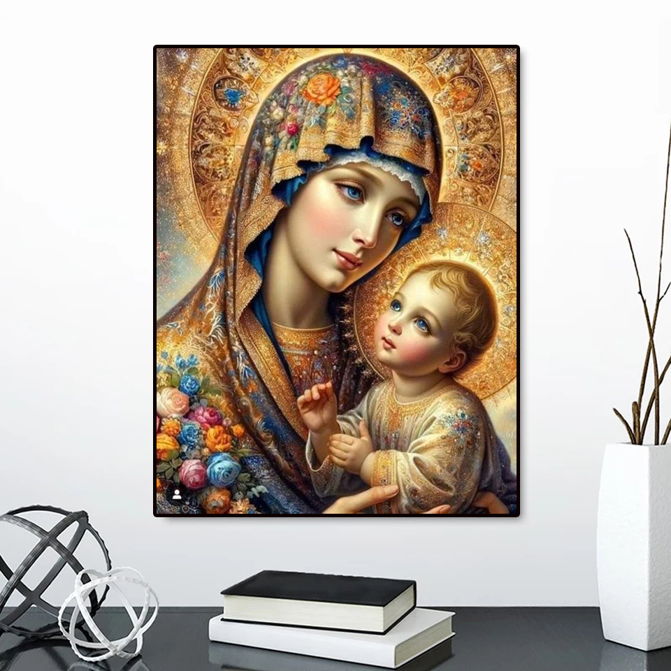 Frameless,Diamond Painting Vir - Embroidery Icon review and price